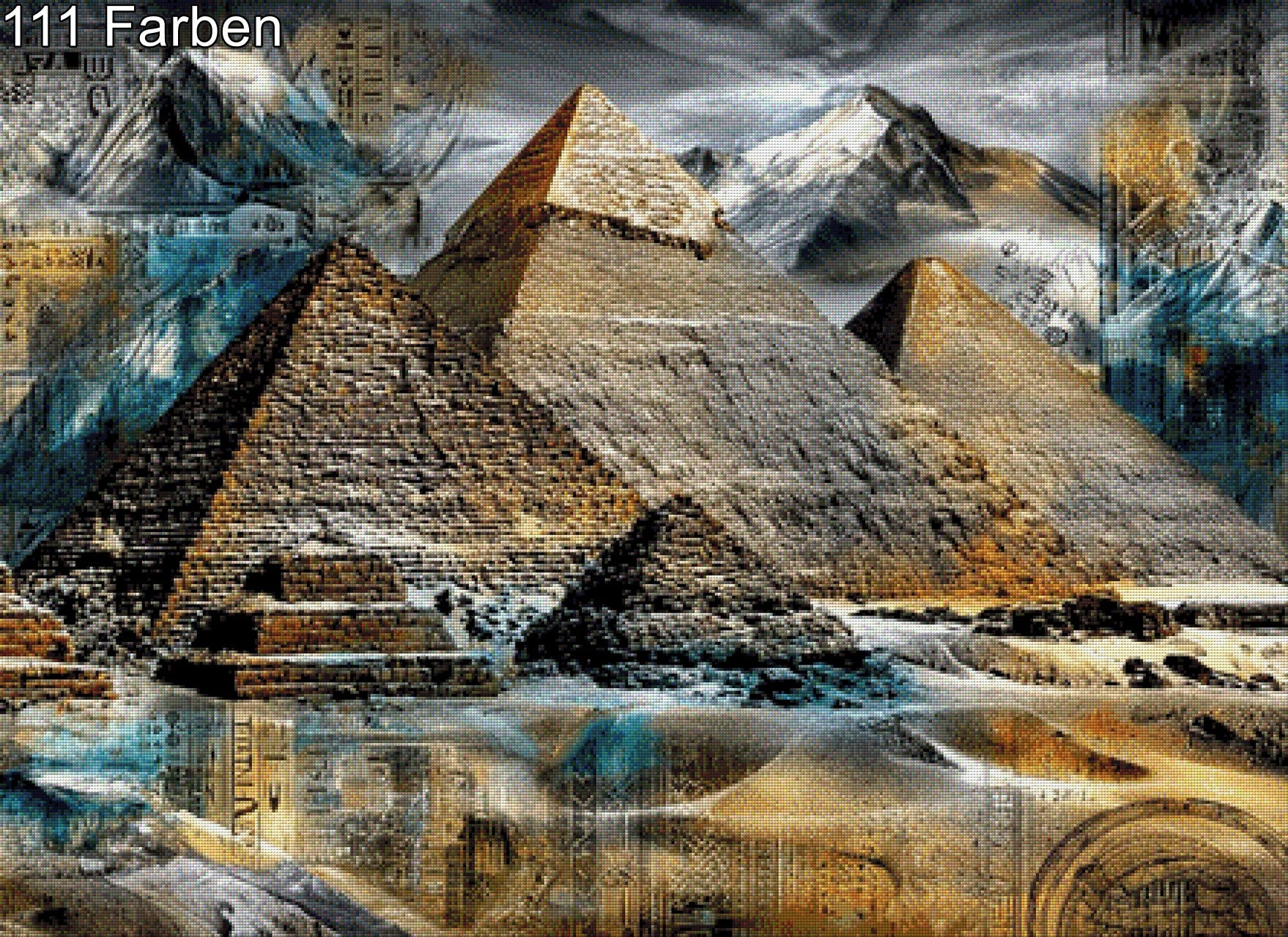 Pyramiden der Moderne - Diamond Painting