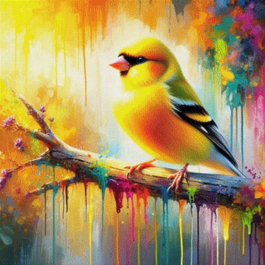 Goldzeisig in Bunt - Diamond Painting