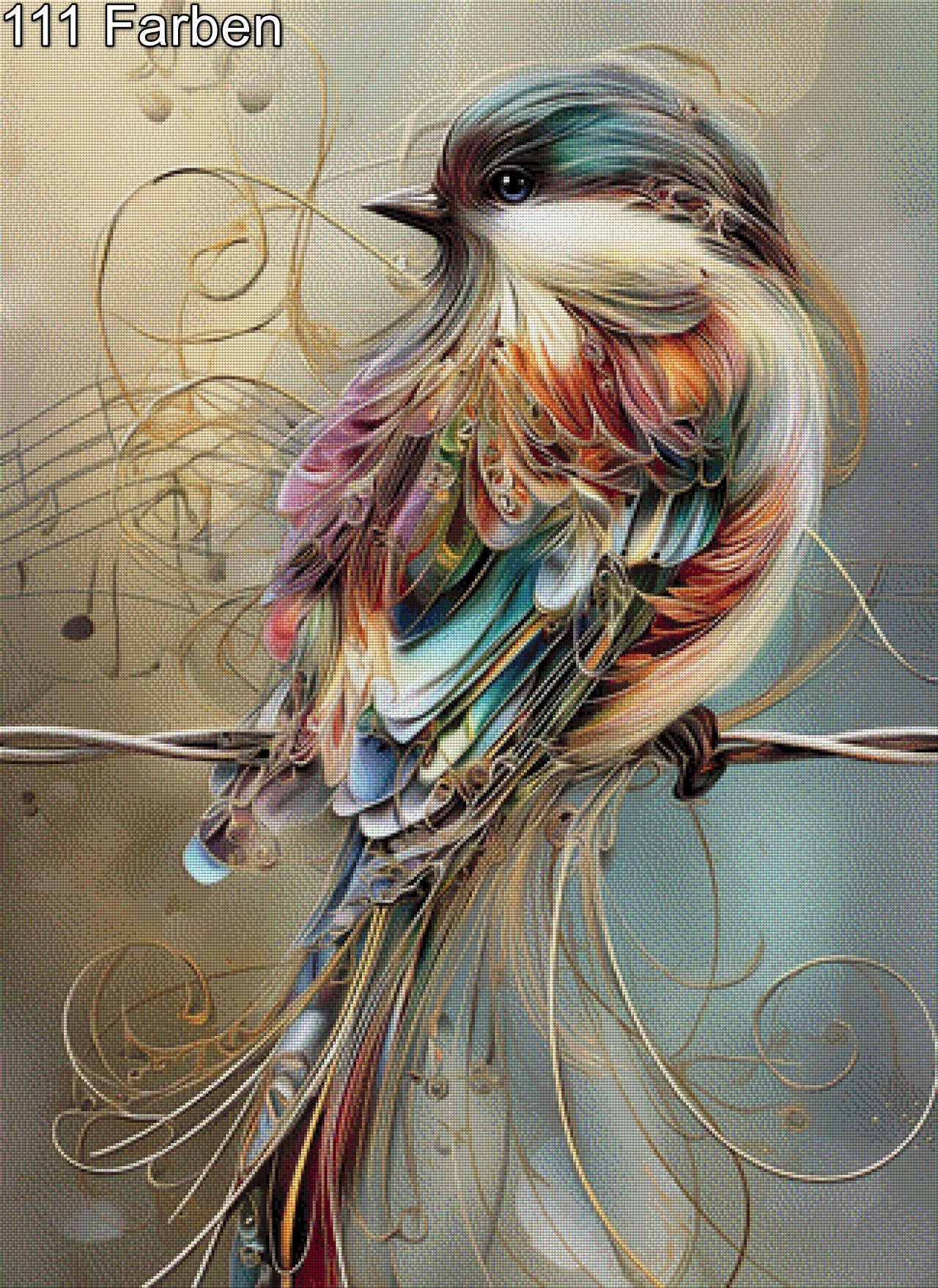 Vogel der Noten- Diamond Painting