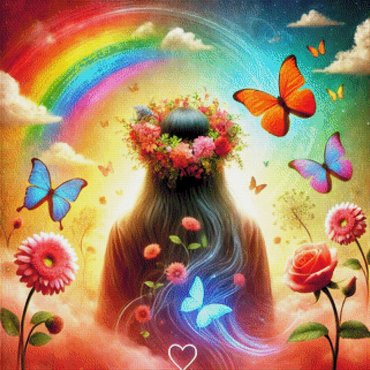Rainbow Girl - Diamond Painting