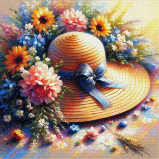 Strohhut - Diamond Painting