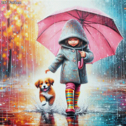Spaß im Regen - Diamond Painting