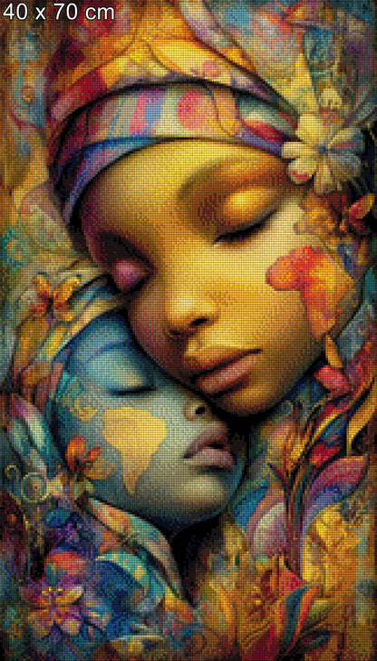 Liora & Kofi aus Afrika - Diamond Painting