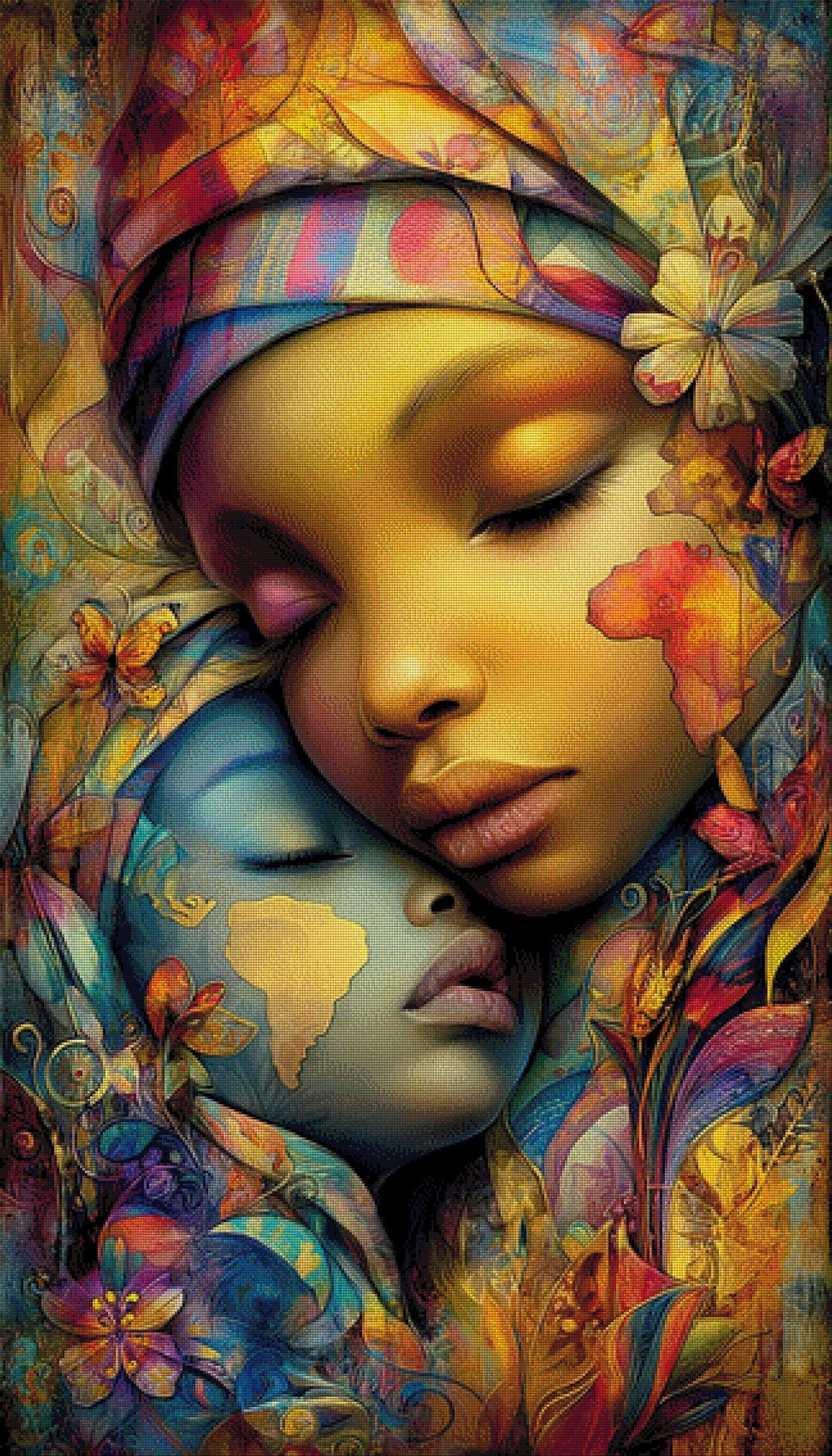 Liora & Kofi aus Afrika - Diamond Painting