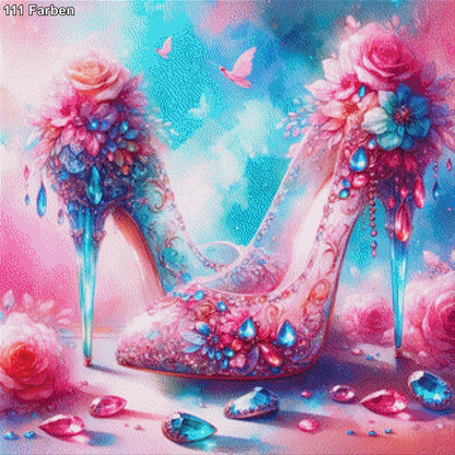 Glas High Heels - Diamond Painting