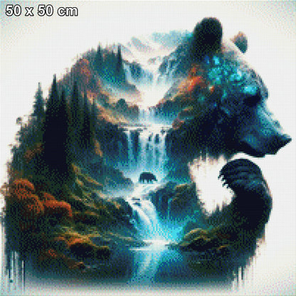 Quellbrumm, Wasserfall im Bär - Diamond Painting