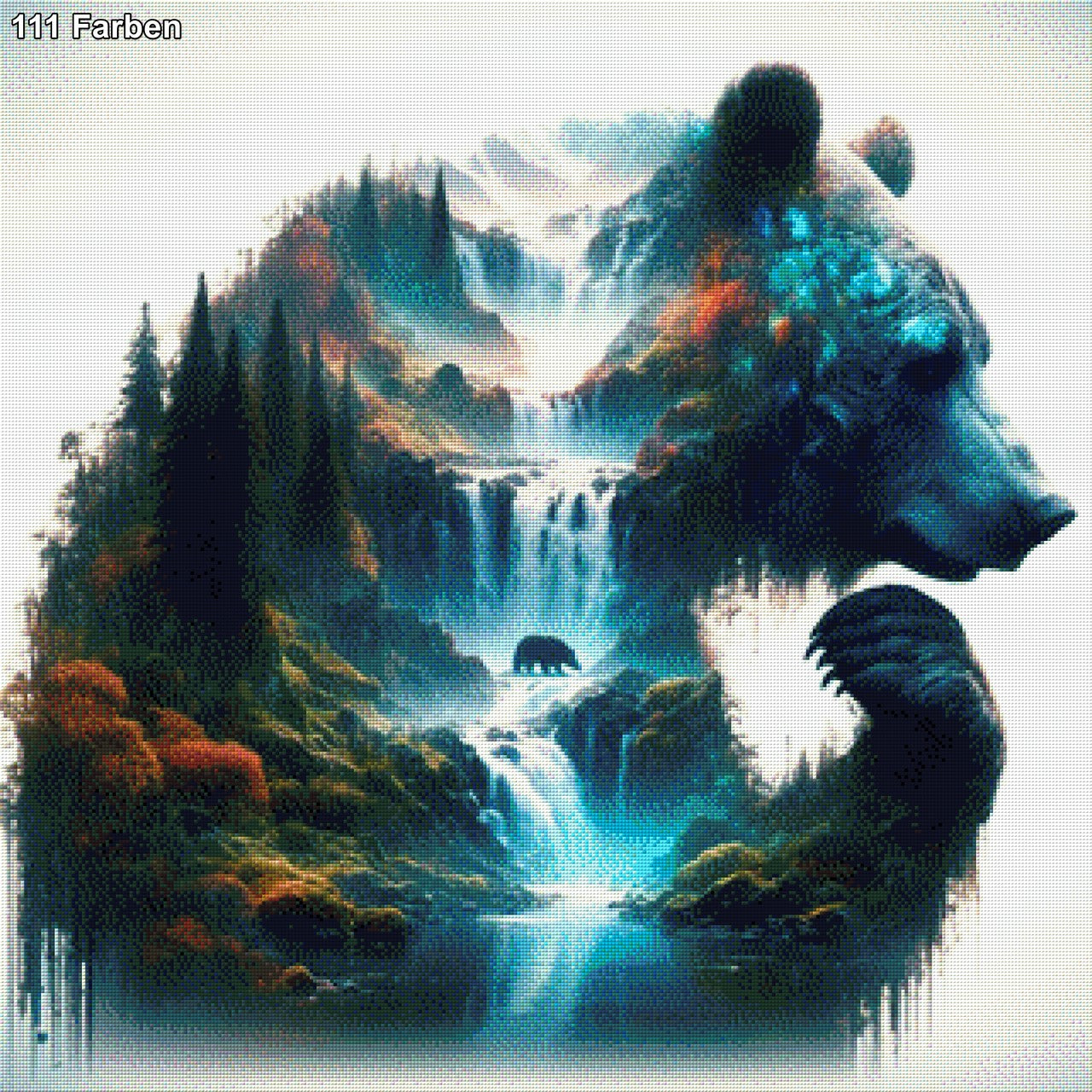 Quellbrumm, Wasserfall im Bär - Diamond Painting