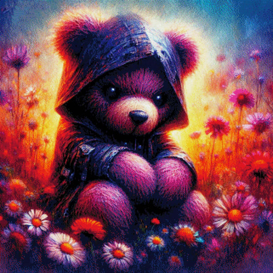 Dark Teddy, mystischer Teddybär - Diamond Painting