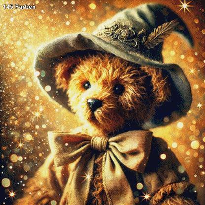 Hexenflausch, Teddy der Zauberer - Diamond Painting