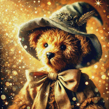Hexenflausch, Teddy der Zauberer - Diamond Painting