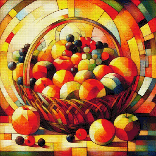 Obstkorb Abstrakt - Diamond Painting