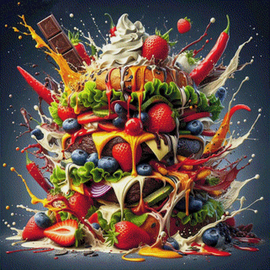 Fruchtburger - Diamond Painting