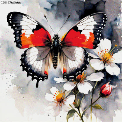 Schmetterling Rot - Diamond Painting