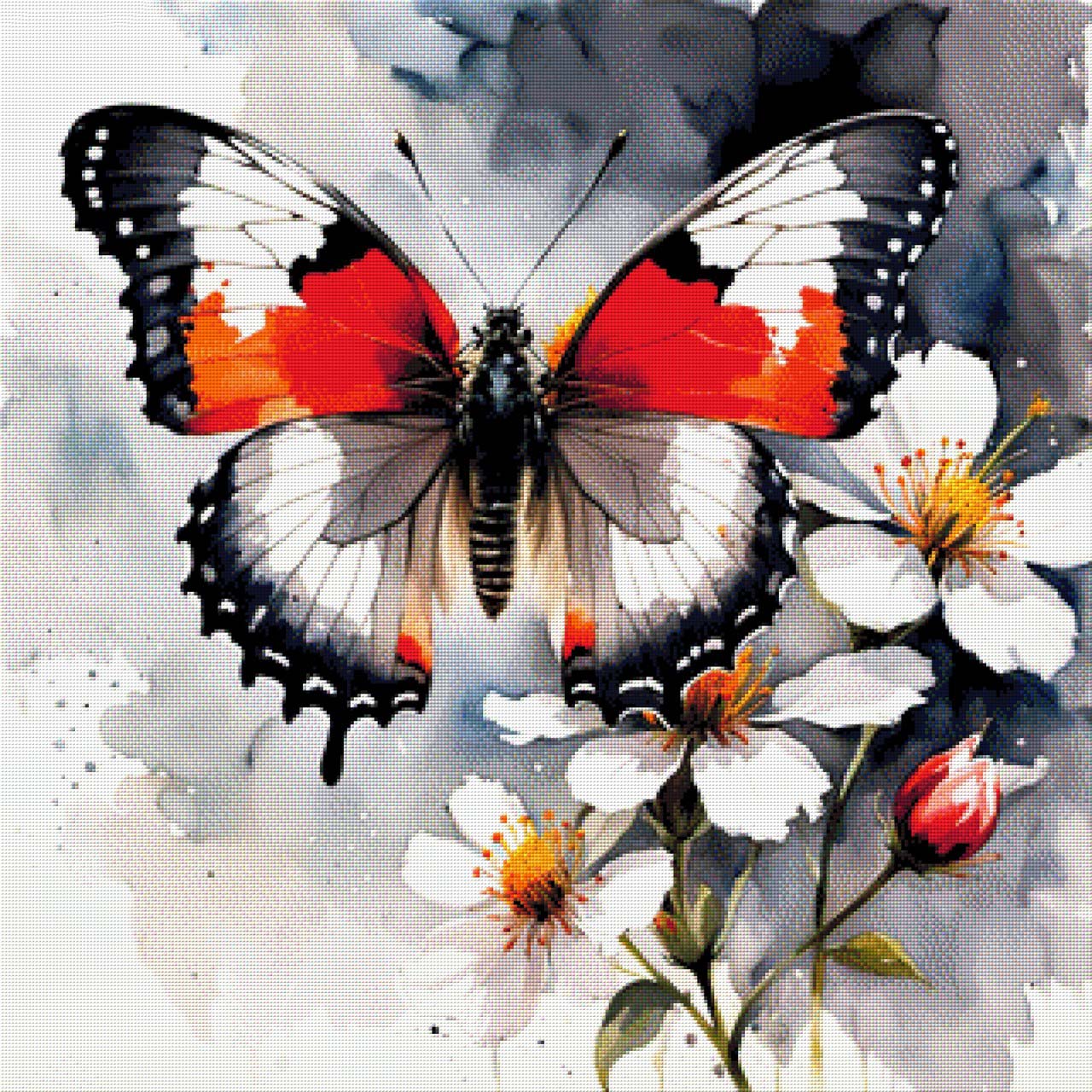 Schmetterling Rot - Diamond Painting