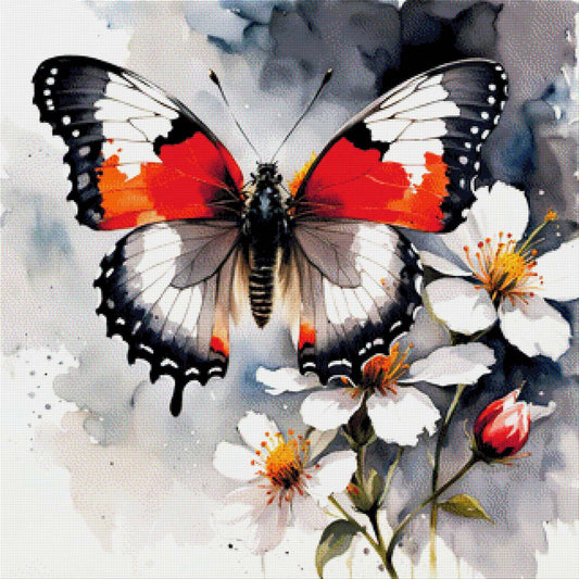 Schmetterling Rot - Diamond Painting