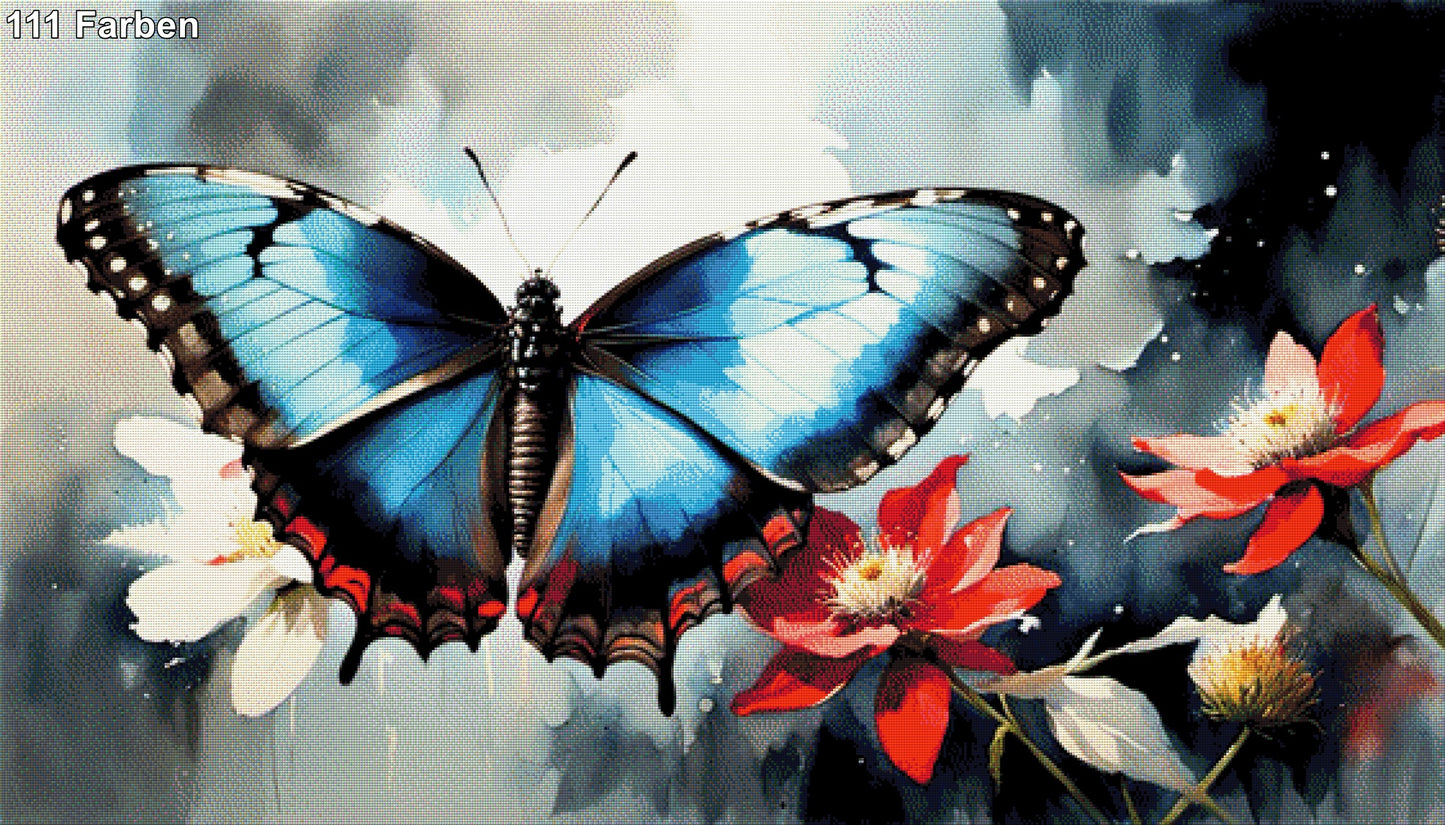 Schmetterling Blau - Diamond Painting