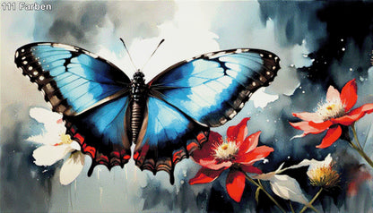Schmetterling Blau - Diamond Painting