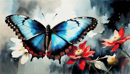 Schmetterling Blau - Diamond Painting