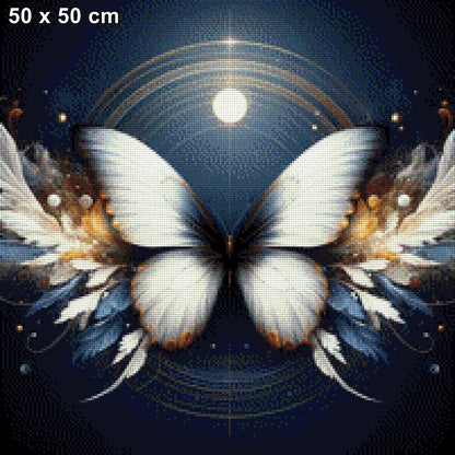 Schmetterling mit Federn - Diamond Painting