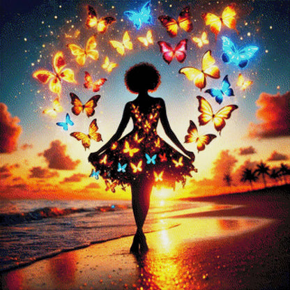 Butterfly Girl - Diamond Painting