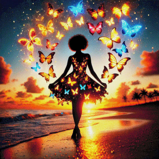 Butterfly Girl - Diamond Painting