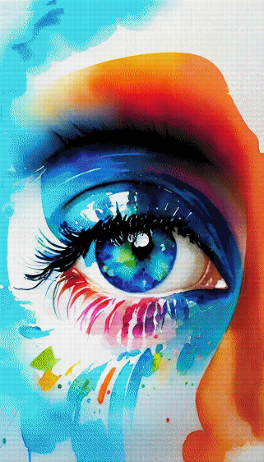 Buntes Auge - Diamond Painting