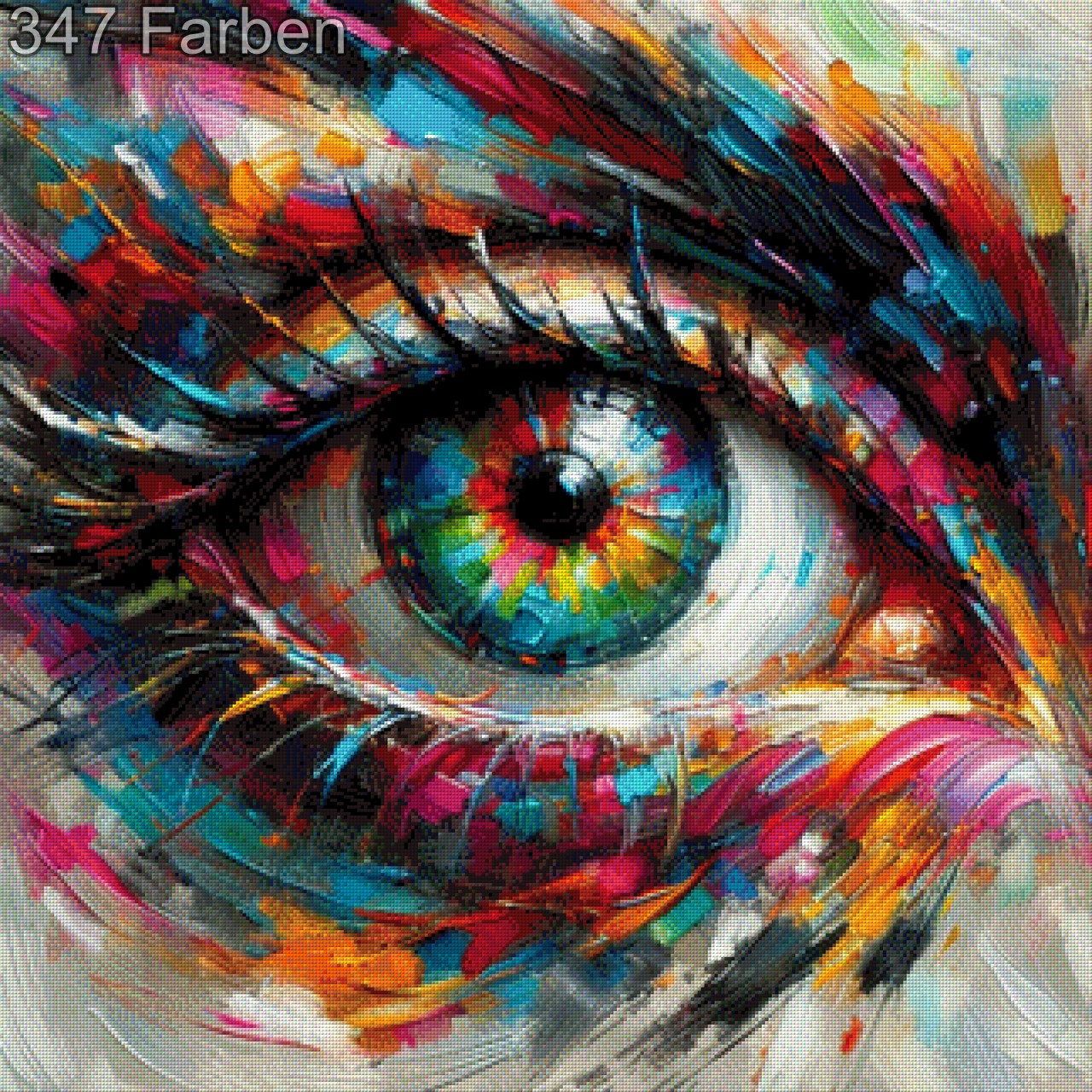 Diamond Painting Auge Bunt