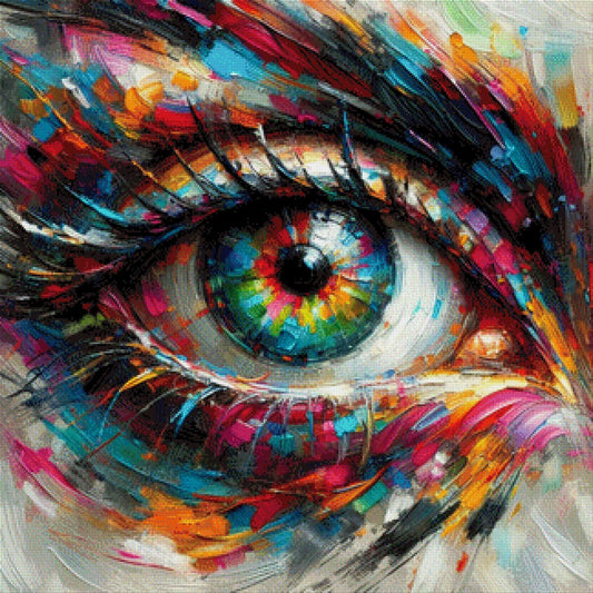 Diamond Painting Auge Bunt