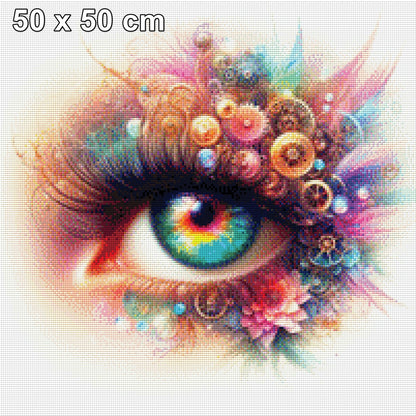 Zahnradblick, Auge Steampunk - Diamond Painting
