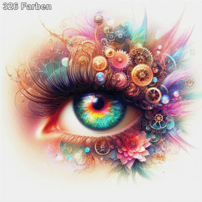 Zahnradblick, Auge Steampunk - Diamond Painting