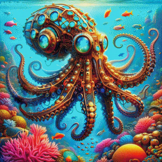Steamtopus, Steampunk Krake - Diamond Painting