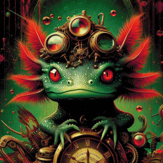 Steamlotl, Axolotl Steampunk - Diamond Painting