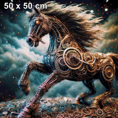 Kupferhuf, Pferd Steampunk - Diamond Painting