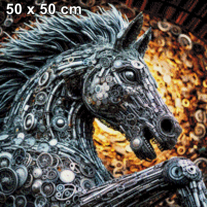 Kupferkopp, Pferdekopf Steampunk - Diamond Painting