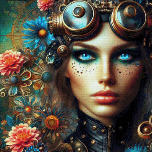 Maja die  Steampunk Frau - Diamond Painting