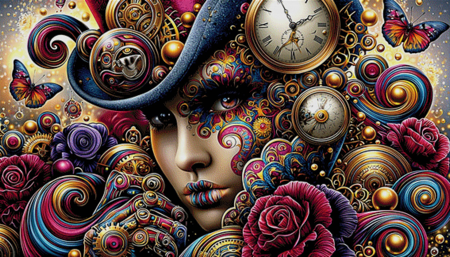 5D Diamond Painting - Die Zeitreisende