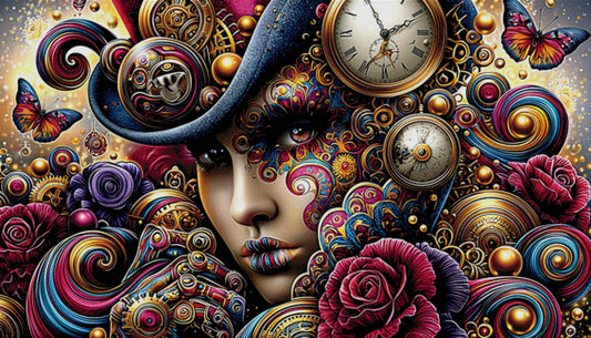 5D Diamond Painting - Die Zeitreisende