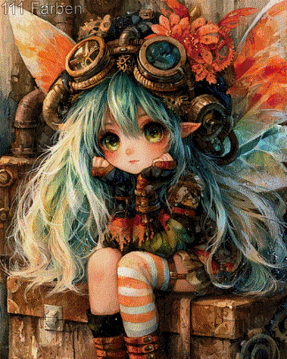 5D Diamond Painting - Zahnradfee