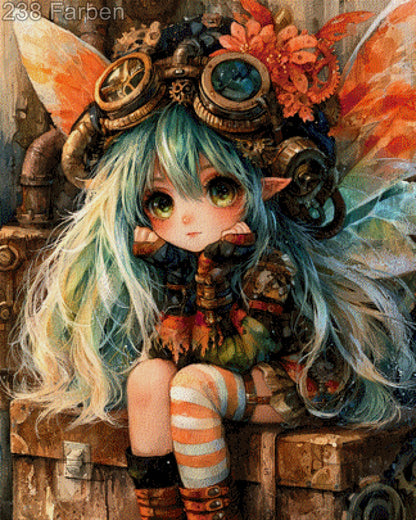 5D Diamond Painting - Zahnradfee
