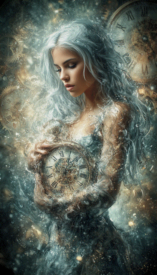 5D Diamond Painting - Hüterin der Zeit