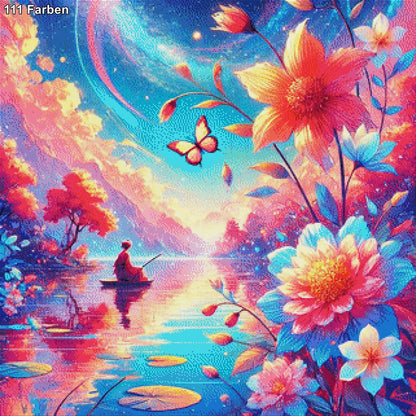 Shizuku Lake, Anime Landschaft - Diamond Painting