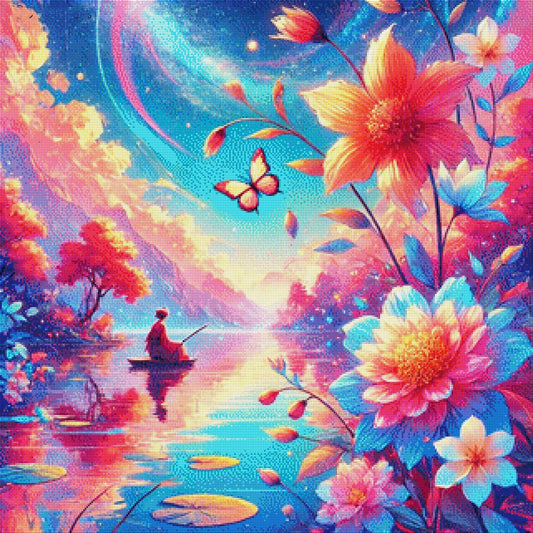 Shizuku Lake, Anime Landschaft - Diamond Painting