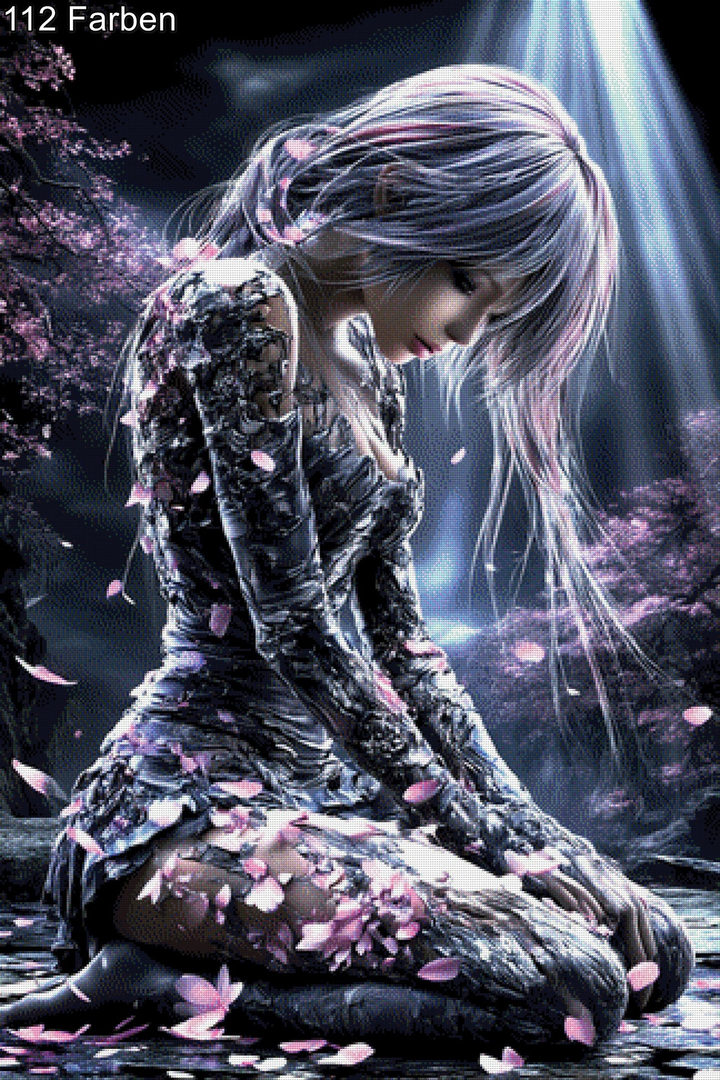 Diamond Painting Manga im Blütenregen