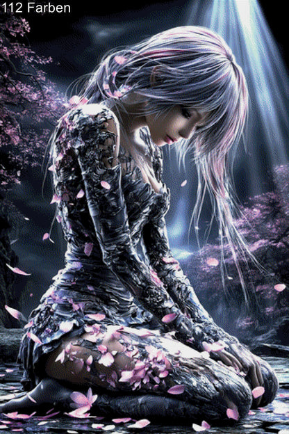 Diamond Painting Manga im Blütenregen