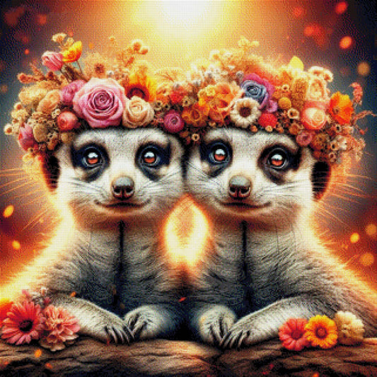 Blümi & Schnuff die Erdmännchen - Diamond Painting