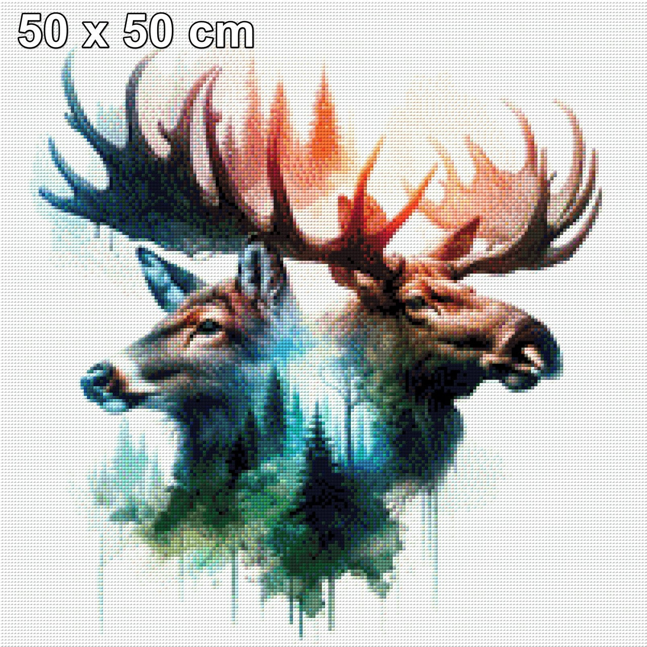 Feyra das Reh & Elrik der Elch - Diamond Painting