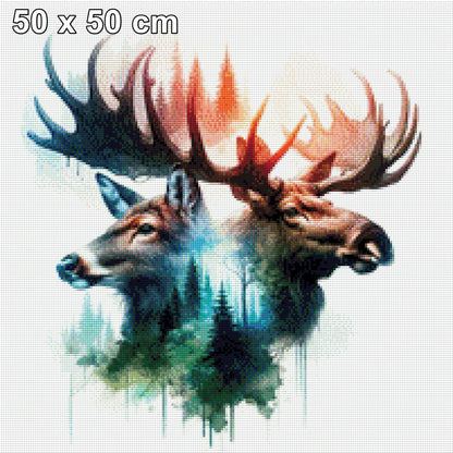 Feyra das Reh & Elrik der Elch - Diamond Painting