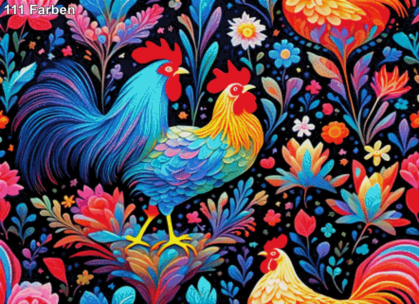 Bunte Federbande - Diamond Painting