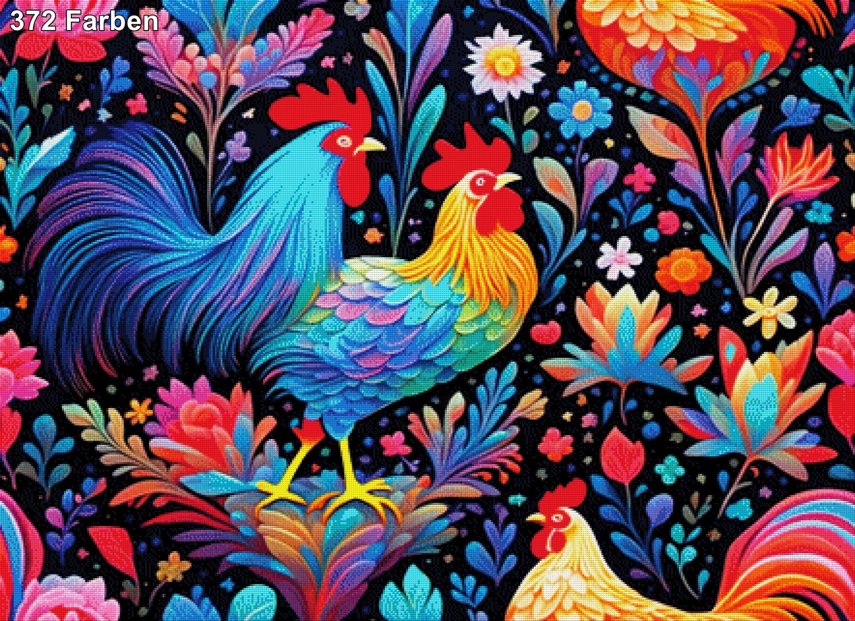 Bunte Federbande - Diamond Painting