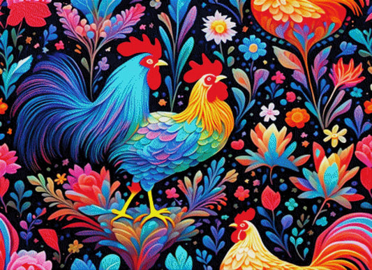 Bunte Federbande - Diamond Painting
